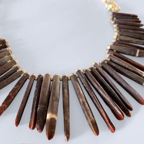 Natural Sea Urchin Shell Necklace - Picture 4 of 5